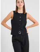Only Bluza slim fit cu nasturi - Negru