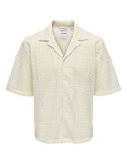 Only Camasa barbati Sons - 22034187 - Poliester/Bumbac - Bej - Bej