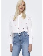 Only Camasa din bumbac cu broderie New - Rosu/Alb