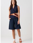 Only Camasa fara maneci cu model uni - Albastru indigo