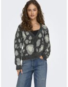 Only Cardigan cu animal print - Verde padure