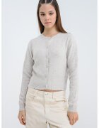 Only Cardigan din tricot cu nasturi - Bej melange