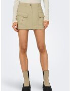 Only Fusta mini cu buzunare cu clapa - Maro camel