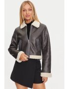Only Geaca din imitatie de piele Betty 15322046 Gri Regular Fit - Piele ecologica