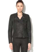 Only Jacheta biker de piele ecologica Ava - Negru