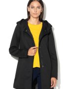 Only Palton cu gluga Sedona - Negru