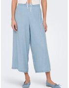 Only Pantaloni ampli crop din lyocell - Albastru deschis