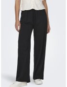 Only Pantaloni cu buzunare laterale si snur in talie - Negru