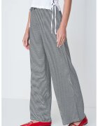 Only Pantaloni drepti din amestec de bumbac organic Live - Alb/Negru