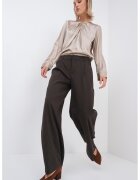 Only Pantaloni eleganti cu dungi discrete - Maro inchis