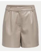 Only Pantaloni scurti dama - 304928581 - Piele ecologica - Bej - Bej