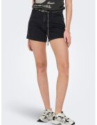 Only Pantaloni scurti de denim cu detaliu lant - Negru stins