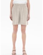 Only Pantaloni scurti din amestec de in cu talie inalta Tokyo - Alb fildes