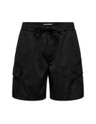 Only Pantaloni scurti sport barbati Sons - 22034462 - Bumbac/Poliester - Negru - Negru