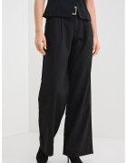 Only Pantaloni uni cu croiala ampla si curea - Negru