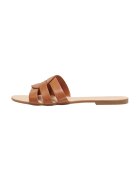 Only Papuci de piele ecologica - Caramel