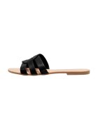 Only Papuci de piele ecologica - Negru