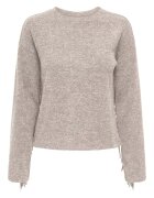 Only Pulover bej - 87% poliester reciclat - 9% viscoza - 4% elastan - Bej