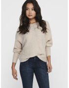 Only Pulover cu maneci liliac Daniella - Crem