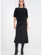 Only Pulover cu maneci medii si decolteu cu strasuri - Negru/Argintiu