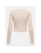 Only Pulover dama - 304784859 - Viscoza/Poliamida - Bej - Bej