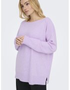 Only Pulover lejer cu maneci cazute - Lila