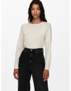 Only Pulover tricotat fin cu maneci raglan - Maro nisip