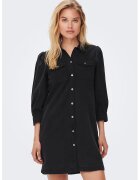 Only Rochie-camasa mini din denim - Negru