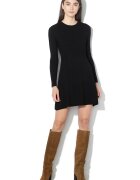 Only Rochie evazata tricotata fin Alma - Negru