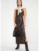 Only Rochie lejera fara maneci - Maro inchis/Negru