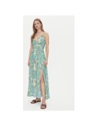 Only Rochie maxi cu slit lateral - Verde