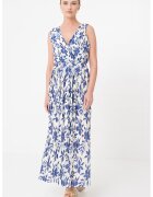 Only Rochie maxi plisata Elema - Albastru lavanda/Alb murdar