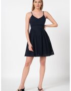 Only Rochie mini din dantela cu pliuri inversate Helena - Bleumarin