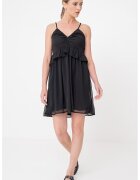 Only Rochie mini evazata cu aplicatii cu volane
