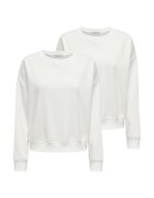 Only Set de bluza de trening cu decolteu la baza gatului si maneci cazute - 2 piese - Alb