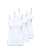 Only Set de topuri cu model uni - 3 piese - Alb