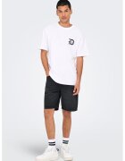 Only & sons Bermude cu talie medie si croiala lejera - Negru stins