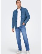 Only & sons Blugi cu talie medie - Albastru