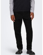 Only & sons Blugi din amestec de bumbac cu buzunare - Negru