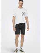 Only & sons Blugi scurti cu buzunare - Negru stins