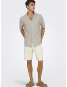 Only & sons Blugi scurti cu gaici pentru curea - Alb murdar