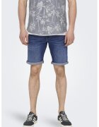 Only & sons Blugi scurti slim fit - Albastru inchis