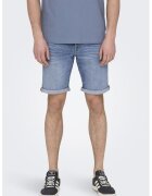 Only & sons Blugi scurti uni - Albastru deschis