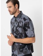 Only & sons Camasa regular fit din amestec de in si bumbac - Gri deschis/Negru stins