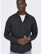 onlysons Camasa regular-fit din bumbac - Gri antracit