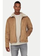 Only & sons Geaca barbati - 22026162 - Bej - Piele ecologica