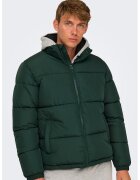 Only & sons Geaca cu vatelina - Verde inchis