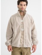 Only & sons Jacheta din material teddy cu maneci raglan si fermoar - Bej