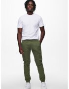 onlysons Pantaloni cargo conici - Verde