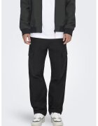 onlysons Pantaloni relaxed fit cu talie medie - Negru